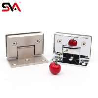 Stainless Steel Hardware Square Bevel Glass To Wall Shower Door Hinges