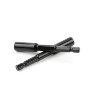 1/4 Inch Black Finished Hex shank Magnetic Screwdriver Extension Bit Holder for Insert bits With Retaining Rings